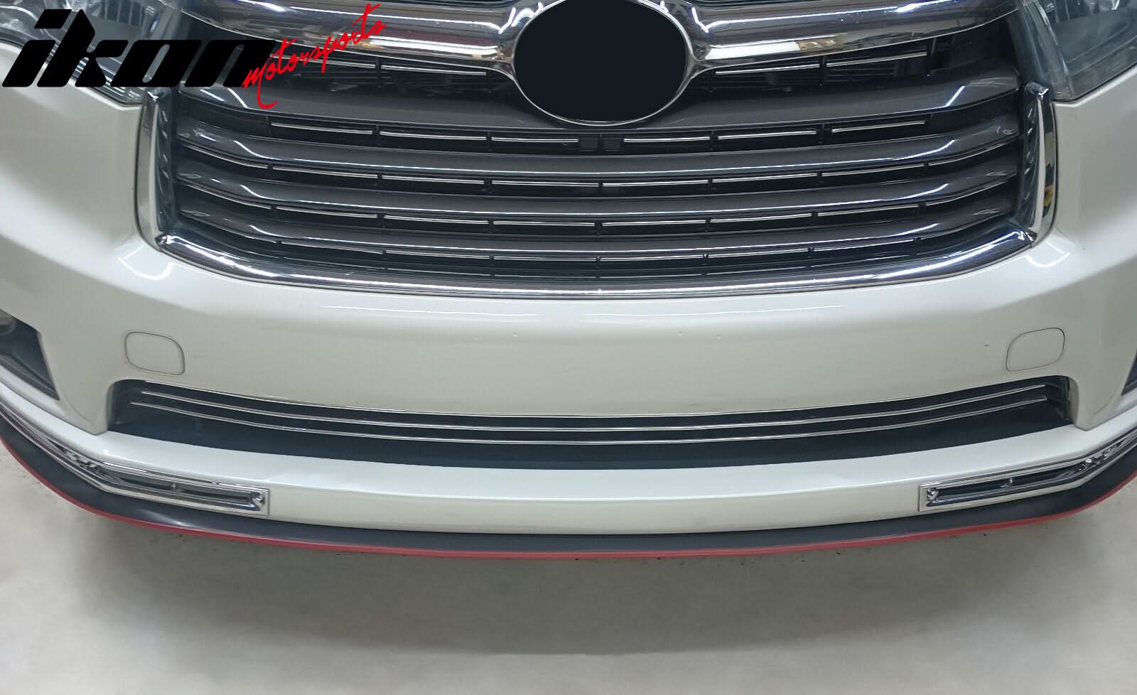 Universal 100" Inch Type 1 Front Bumper Lip Spoiler Black Red Trim