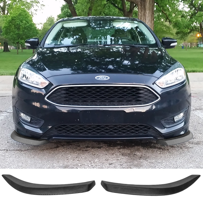 Universal 27x9" Carbon Fiber Print Front Rear Bumper Lip Splitter 2PCS