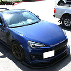 Universal RB 68x20in PP Front Bumper Lip & CF Splitter Rod