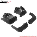 2012-2014 Honda Civic 4Pc 4Dr OE Style Mud Guard Splash Flap Fender PU