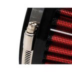 BLOX Racing Performance Filter Kit w/ 3.5inch Velocity Stack Black Filter and 3.5inch Silicone Hose