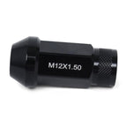 BLOX Racing Street Series Forged Lug Nuts - Black 12 x 1.5mm - Set of 16 (New Design)