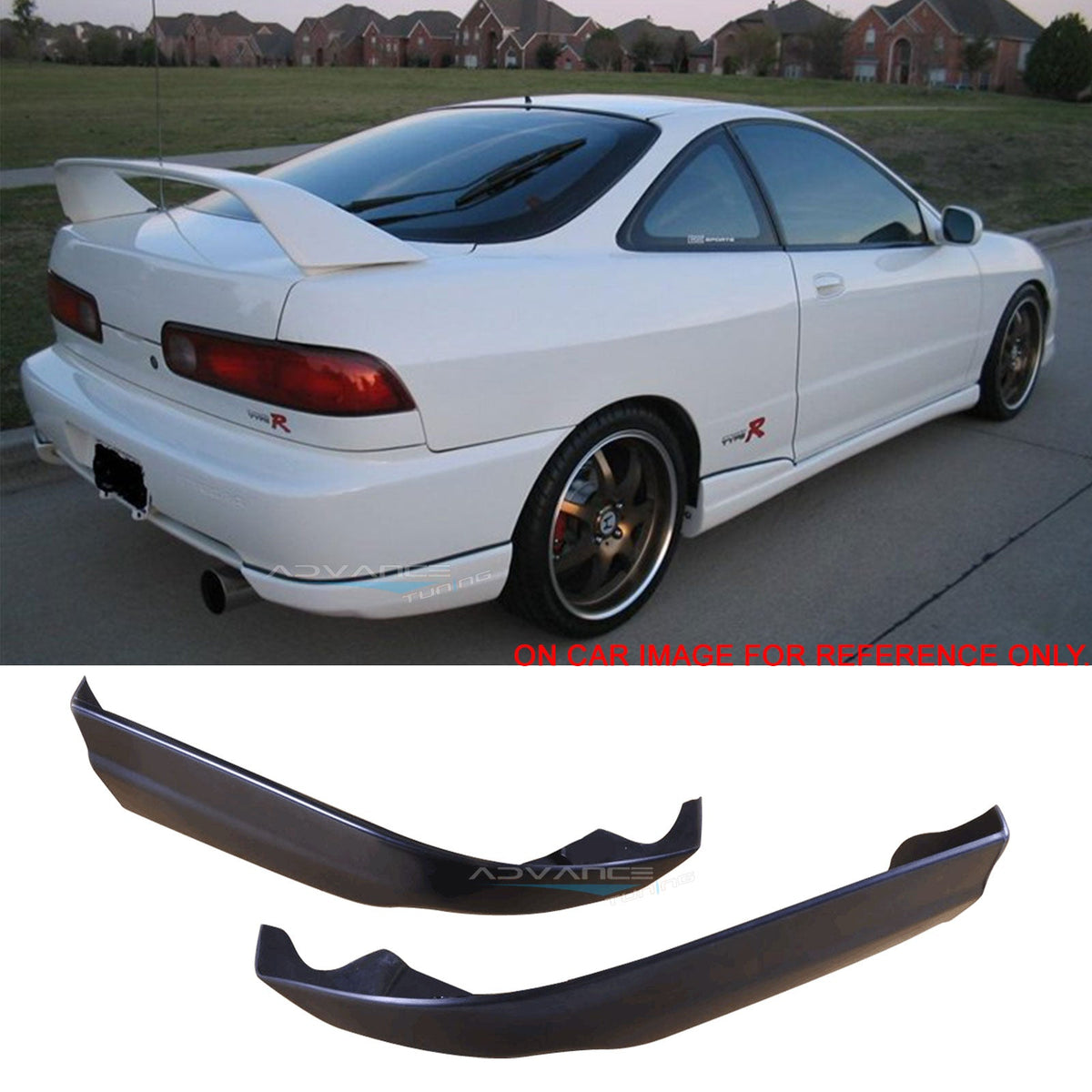 1998-2001 Acura Integra Hatchback USDM Style Black Rear Bumper Apron P