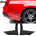 2010-2012 Ford Mustang V6 Unpainted Black Rear Bumper Lip Aprons PU