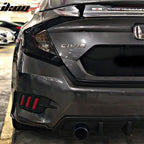 2016-2021 Honda Civic Sedan HF-P Style Rear Bumper Lip Splitter PP