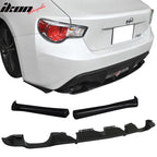 2013-2020 Scion FRS OEM Style Unpainted Black Rear Diffuser Aprons ABS