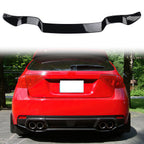 2008-2014 Subaru Impreza STI Gloss Black Rear Bumper Diffuser Lip ABS