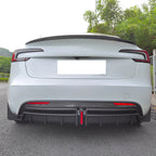 2024-2025 Tesla Model 3 Carbon Fiber Print Rear Lip Diffuser W/LED PP