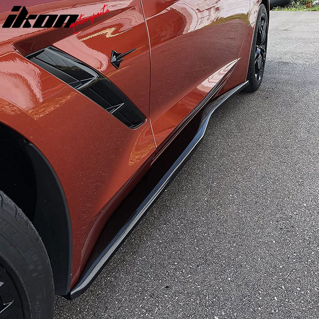2014-2019 Chevrolet Corvette C7 Side Skirts Z07 Style Unpainted Black