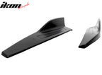 Universal Side Skirts PU ROU Style Unpainted BlackÂ Rocker Pane