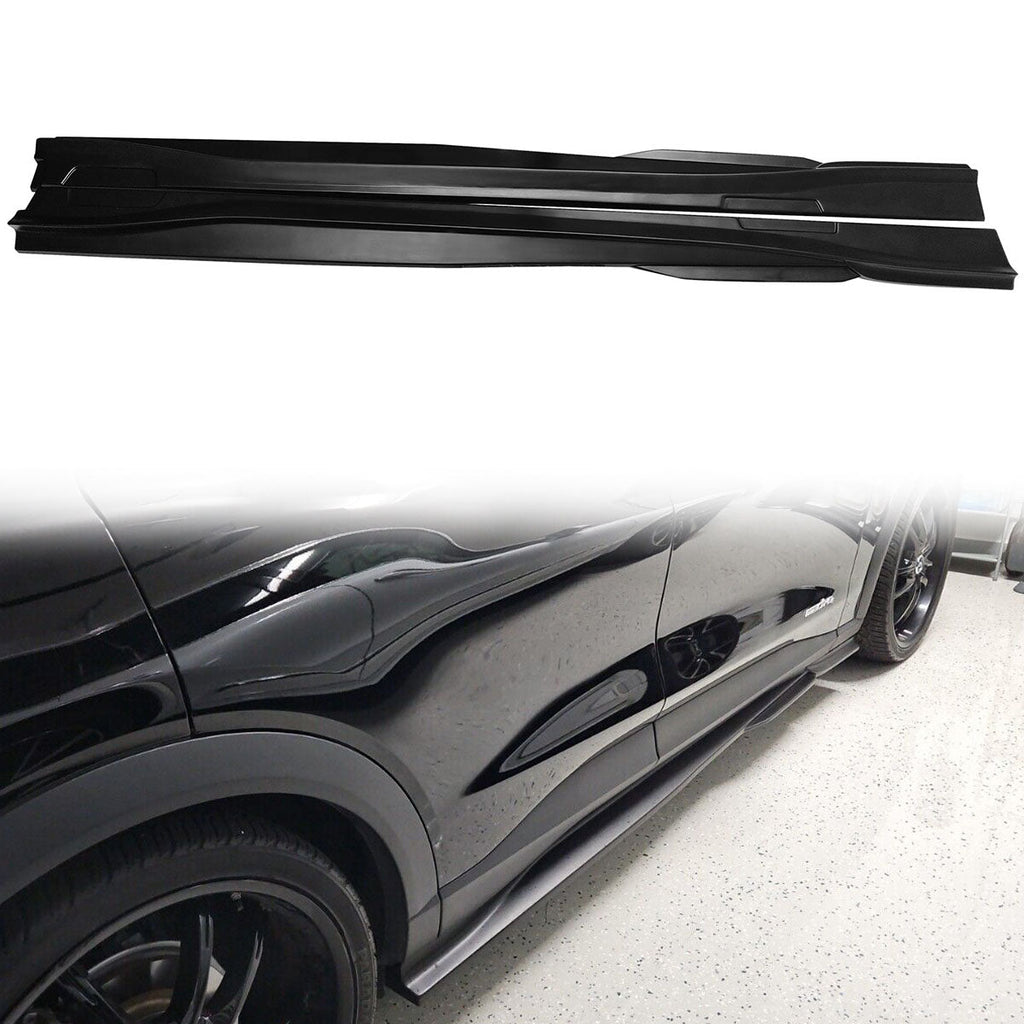 2021-2024 Ford Mustang Mach-E Matte Black Side Skirts Rocker Panel PP