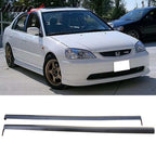 Fits 01-03 Honda Civic PP Front + Rear Bumper Lip + Side Skirts