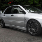 Universal Side Skirts 75" x 3.5" JDM Style PU Unpainted Black