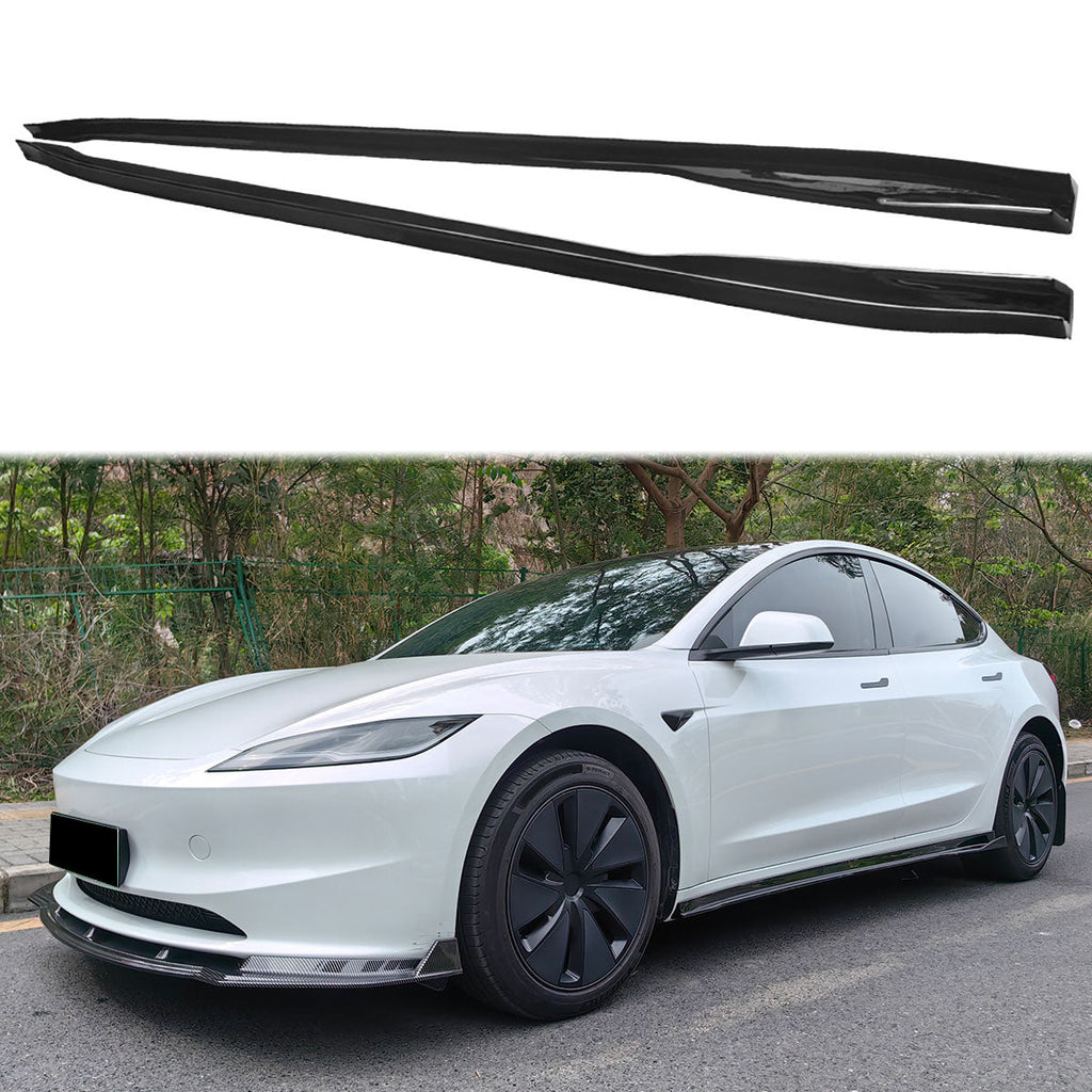2017-2024 Tesla 3 IKON Style Side Skirts Extension PP