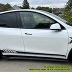 2020-2024 Tesla Model Y V3 Side Skirts Matte Carbon Fiber Print ABS