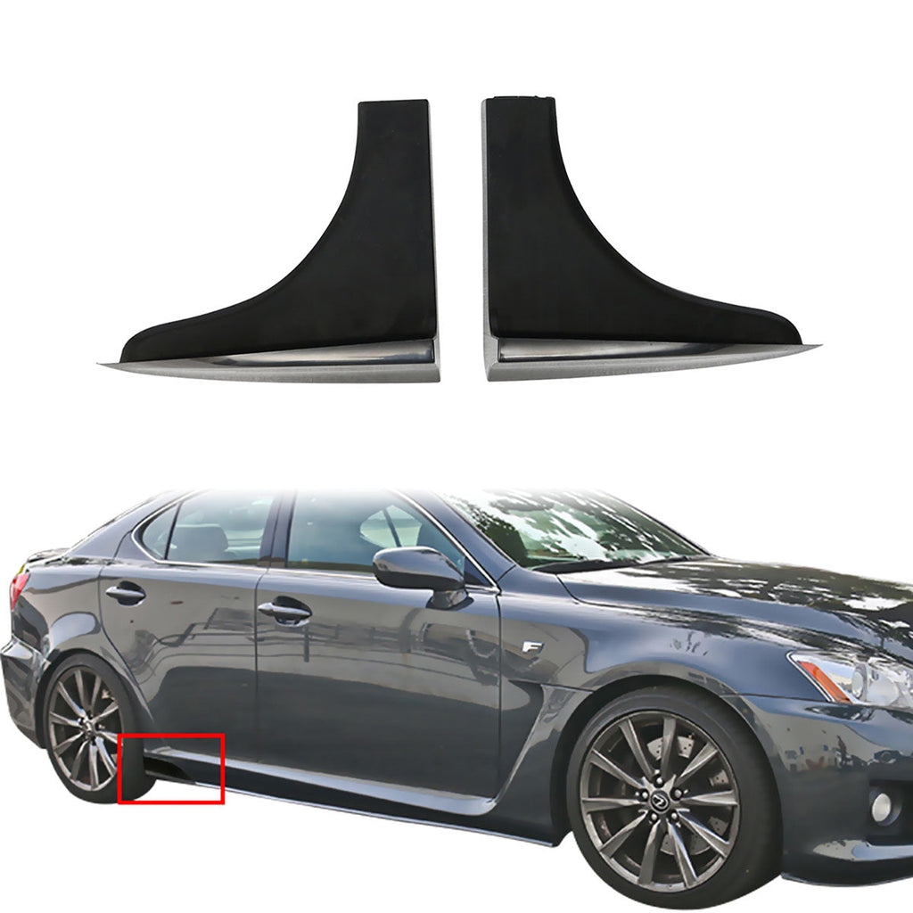 Universal 6.5 x 2.5 V2 Style Winglet For Side Skirt Extensions PP 2PC