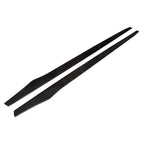 Universal 77.5Inch Side Skirts Extension Flat Bottom Line Carbon Fiber