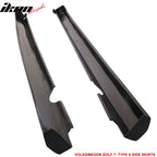 2015-2016 Volkswagen Golf 7 Type A Unpainted Side Skirts Rocker Panel
