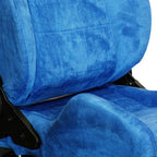 Miami Blue Universal Adjustable Black Luxury Racing SR3 Style Alcantara Seat - Bull Boost Performance