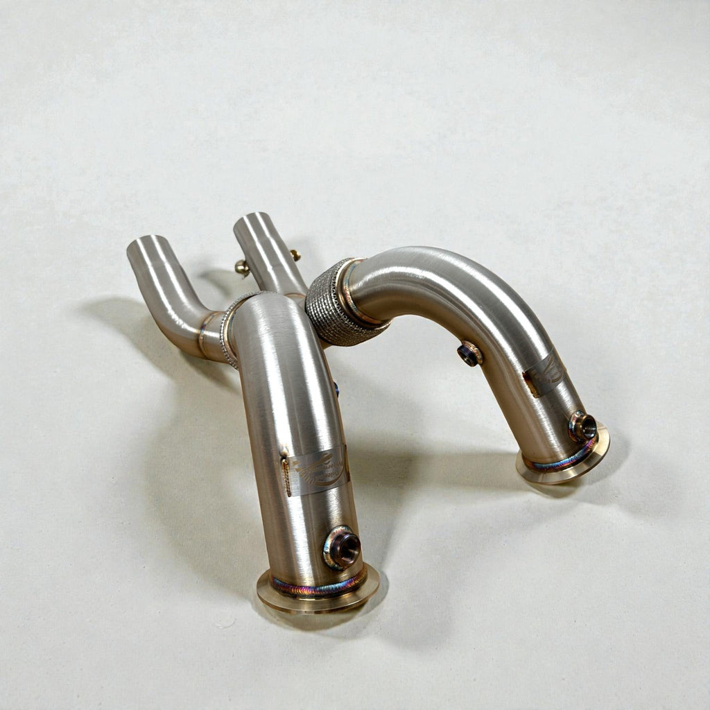 BMW N63/N63TU Catless Race Downpipes - 550i, 650i, 750i, Alpina B6 B7 (Chassis F01 F02 F06 F12 F13 F07 F10)