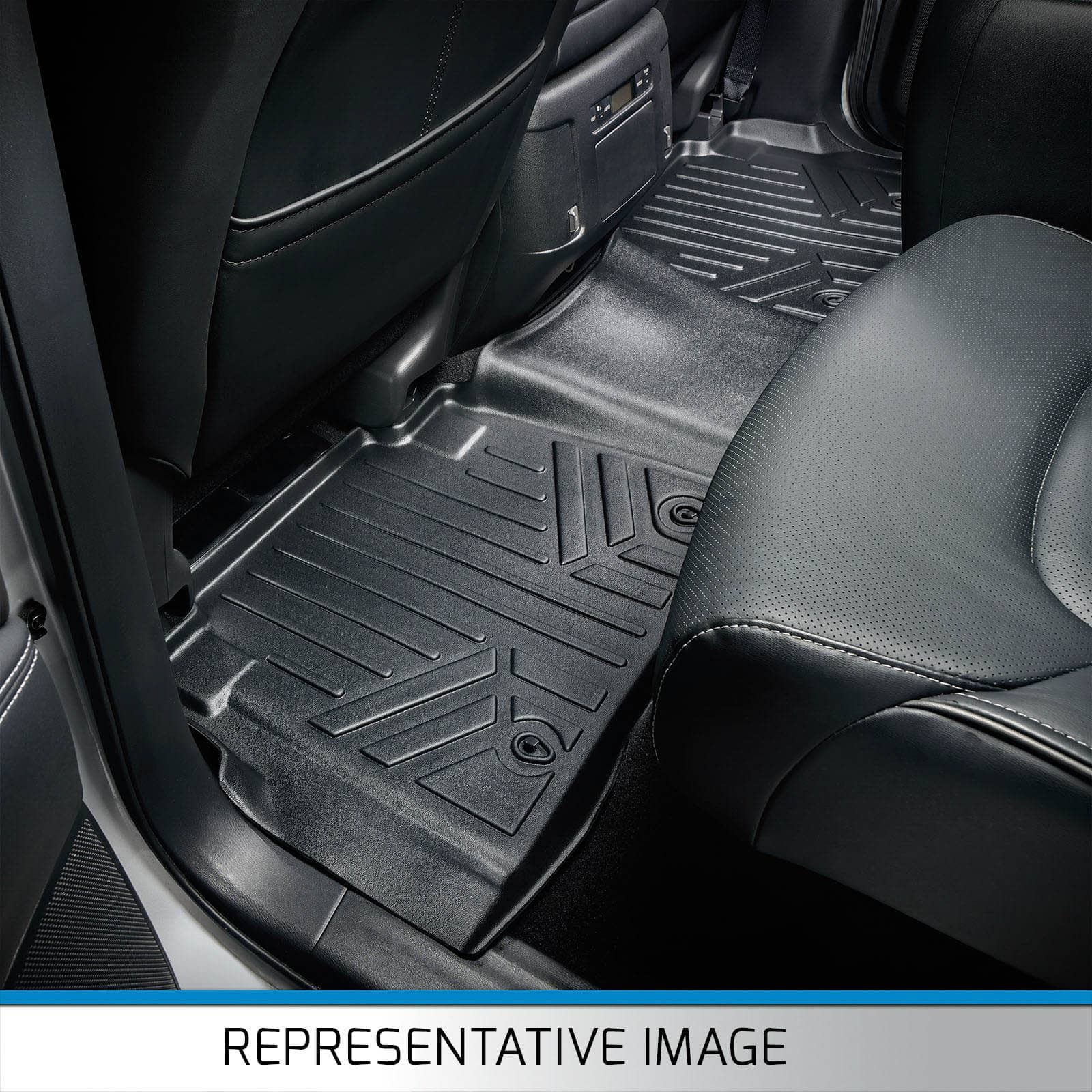 SMARTLINER Custom Fit Floor Liners For 2019 Silverado 1500 LD/ GMC Sierra 1500 LD Double Cab (Over the Hump Coverage)