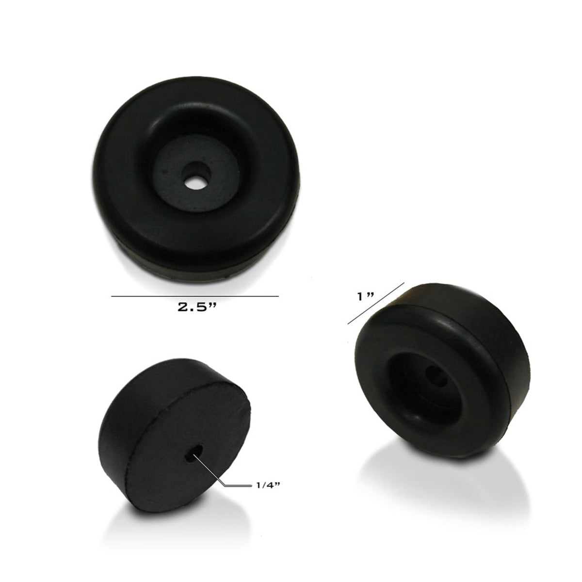 Universal 2.5" Diameter Rubber Bumpers Trailer Ramp Door Truck