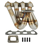 B Series Hood Exit T4 .82 Top Mount Turbo Manifold Kit GSR Si B16 B18 B20 44mm For Civic Si DC2 - Bull Boost Performance
