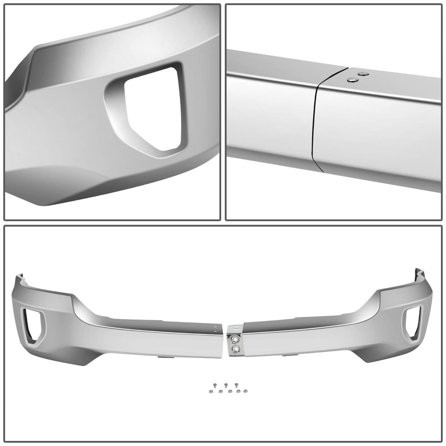 2016-2018 Chevrolet Silverado 1500 Front Bumper Cover Chrome w/ Fog