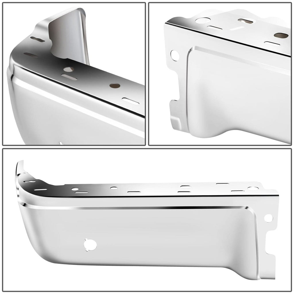 09-14 Ford F-150 Fleetside Rear Bumper Cover w/ Sensor Holes Chrome