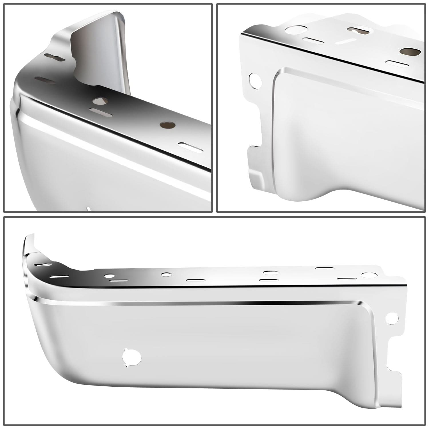 09-14 Ford F-150 Fleetside Rear Bumper Cover w/ Sensor Holes Chrome