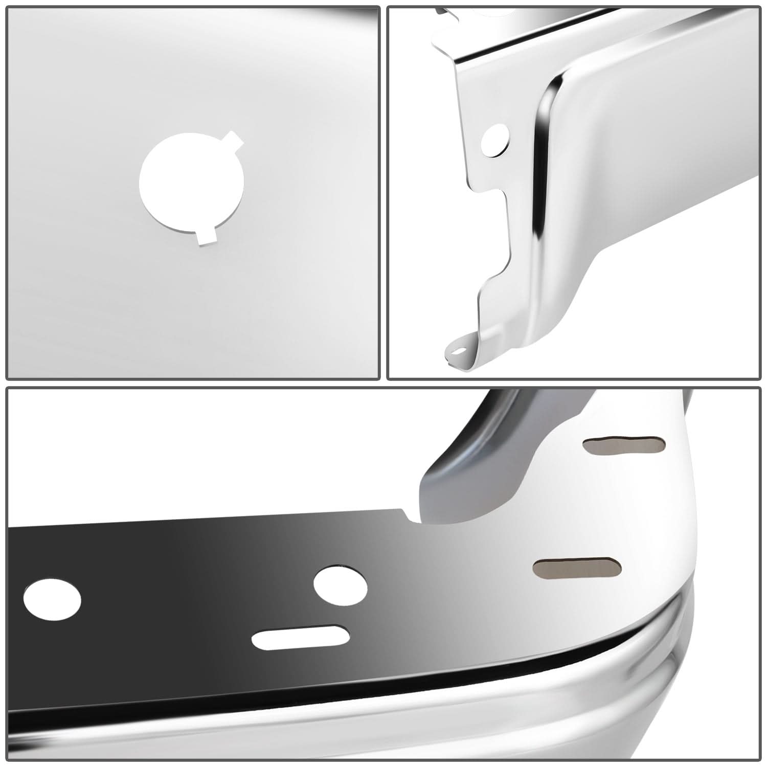 2009-2014 Ford F-150 Rear Bumper Cover - Chrome with Sensor Holes