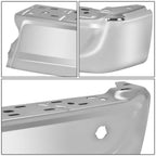 2021-2024 Ford F-150 Rear Bumper Cover - Chrome w/ Sensor Holes