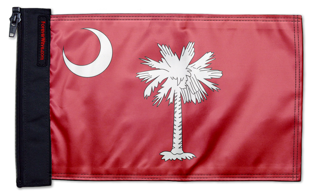 State Flag South Carolina Big Red 12"x18" Forever Wave Flag for Jeep Wrangler CJ-7 and CJ-8 1976-1986