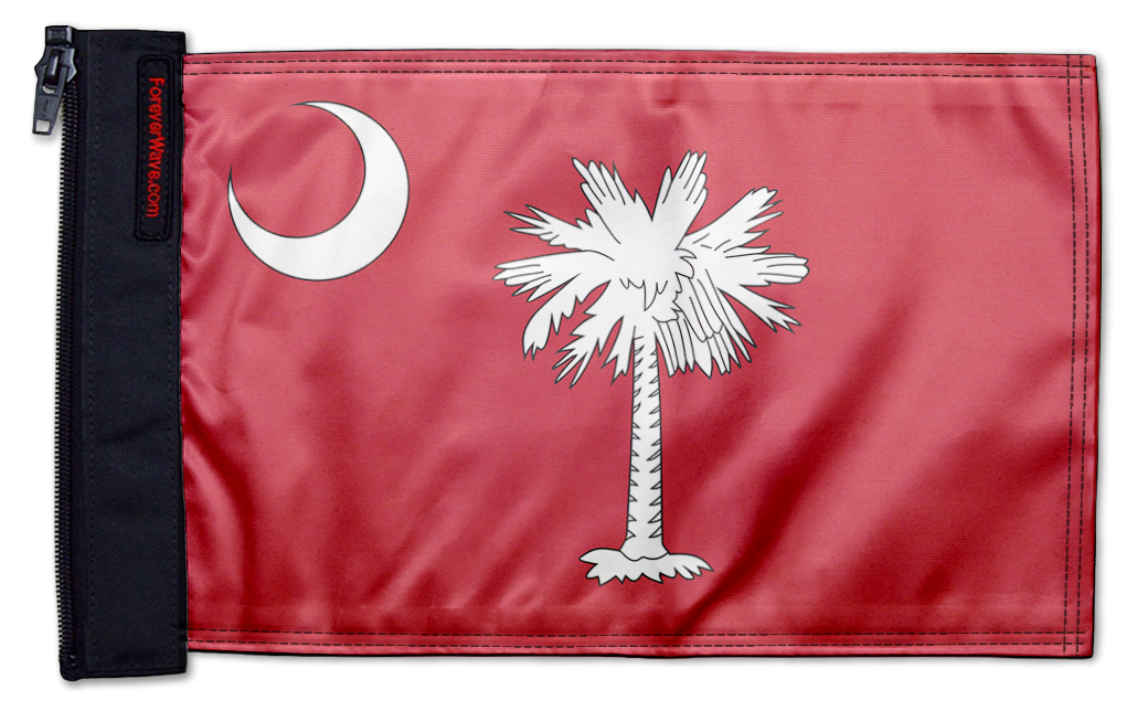 State Flag South Carolina Big Red 12"x18" Forever Wave Flag for Jeep Wrangler CJ-7 and CJ-8 1976-1986