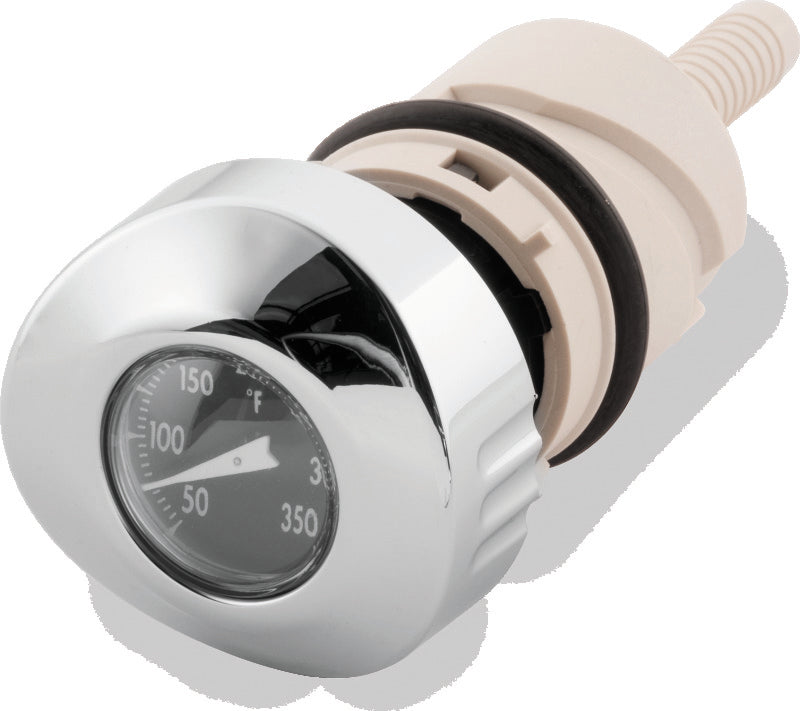 Bikers Choice 04-Up Sportster Black Face Oil Temperature Gauge Dipstick