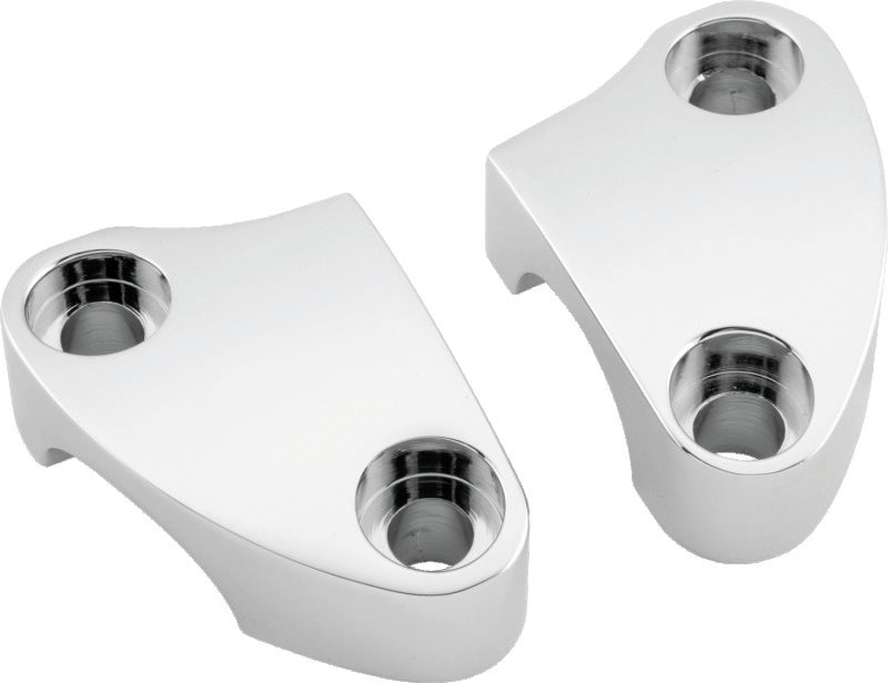 Bikers Choice 1974-22 Touring/XL 84-17 Softail 91-17 Dyna 82-94 FXR Chrome Smooth Riser Clamps Pr