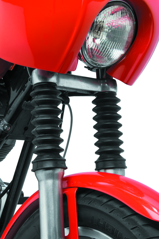 Bikers Choice 39MM Black Fork Boots Extended 6.9in / Collapsed 3.35in (Pair)