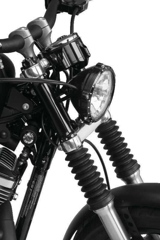 Bikers Choice 39MM Black Short Fork Boots Extended 5in / Collapsed 2.25in (Pair)