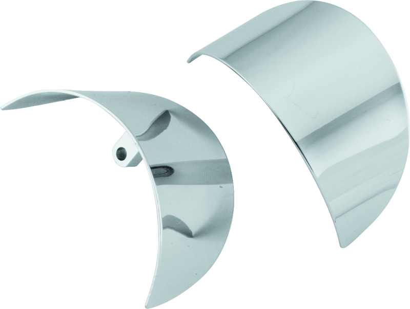 Bikers Choice 86-17 FLH FLT FLST FXRT Chrome Turn Signal Visor Replaces H-D 67737-88T Pr