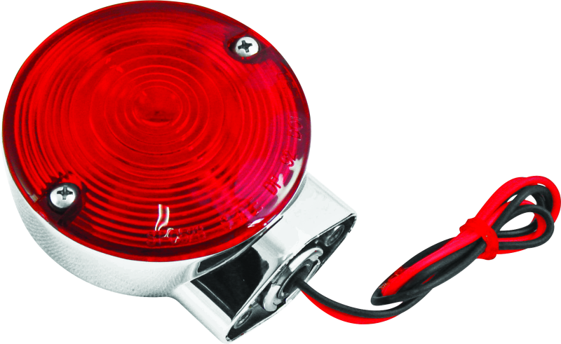 Bikers Choice 86-94 FLHT FLHS 2 Filament Turn Signal Lamp W/Red lens Replaces H-D 68400-86