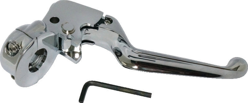 Bikers Choice 96-14 Big Twin (Exc. 08-14 FLH/FLT) / 96-03 XL Chrome Clutch Lever With Bracket