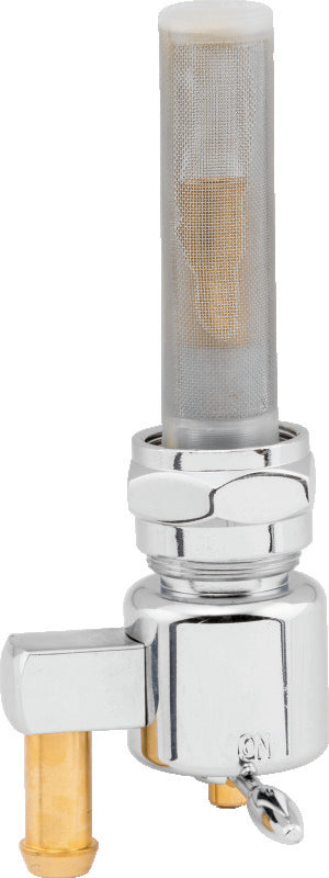 Bikers Choice Chrome Round Petcock 22MM Down Outlet