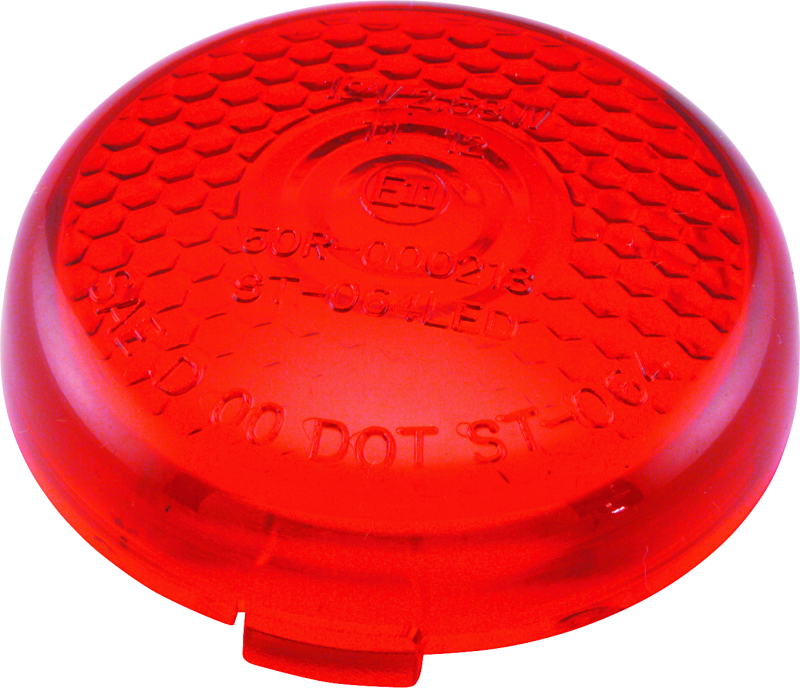 Bikers Choice Replacement Honeycomb Red Lens For LED Bullet Turn Signal
