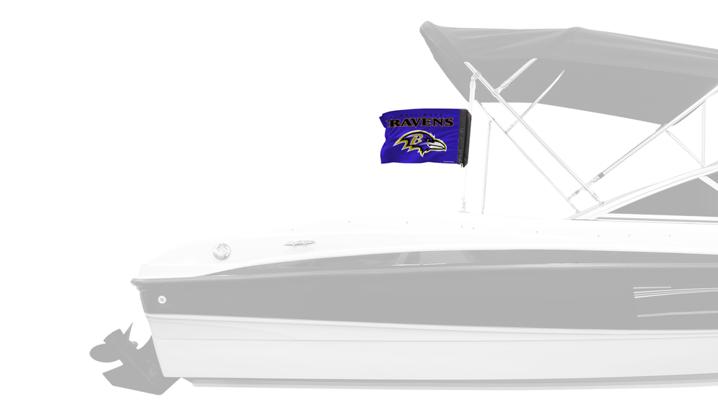 Baltimore Ravens 11"x17" Forever Wave Flag for Boats