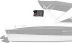 USA Subdued Thin Pink Line 12"x18" Forever Wave Flag for Boats