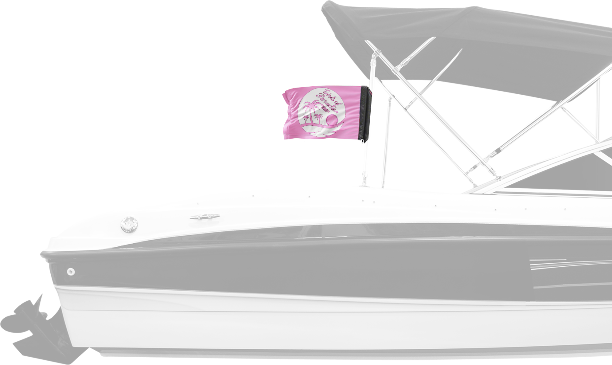 Girls Of Paradise 12"x18" Forever Wave Flag for Boats