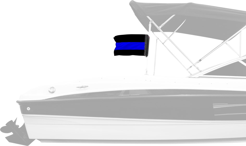 Thin Blue Line 12"x18" Forever Wave Flag