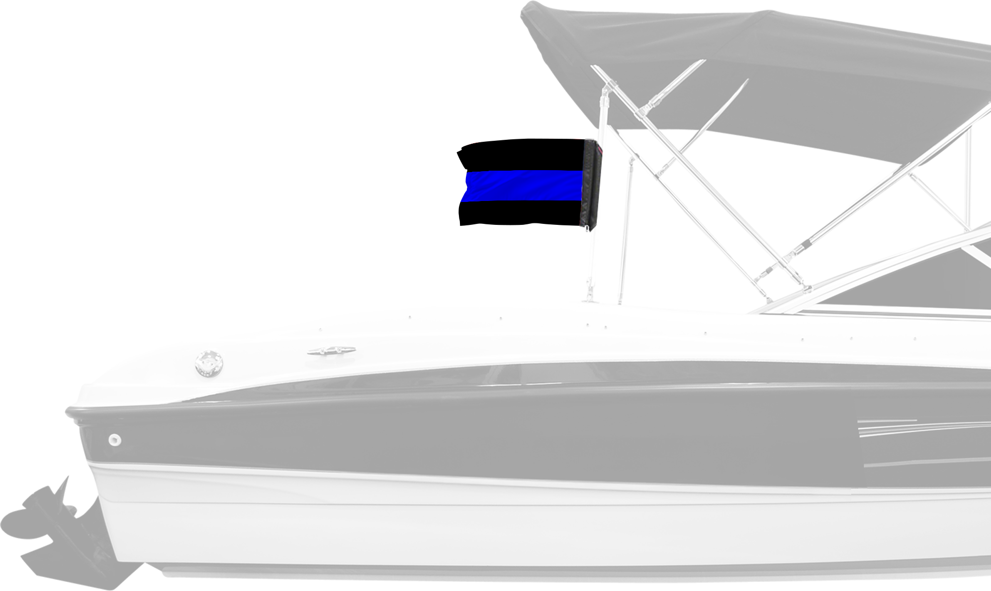 Thin Blue Line 12"x18" Forever Wave Flag