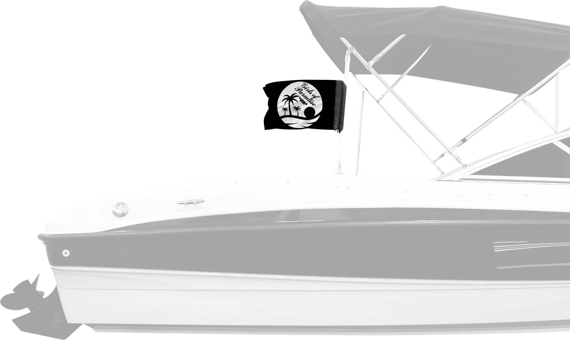 Girls Of Paradise 12"x18" Forever Wave Flag for Boats