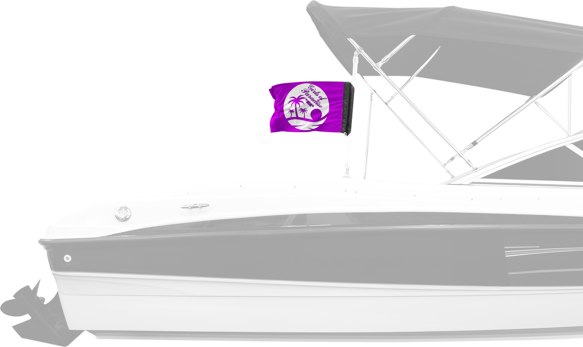 Girls Of Paradise 12"x18" Forever Wave Flag for Boats